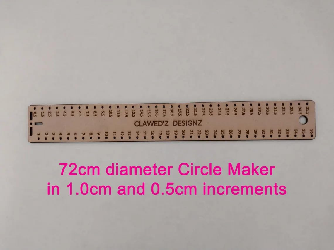 Circle Maker & Circle Segment Marker Tools – DIY Mandala Design Templates Set for Dotting Art, Acrylic Painting, Crafts & Drawing – Large Circle (70cm) & Small Circle (43cm) Ruler